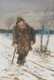 Landstreicher by Heinrich Zille, 1907, Pastel, sold Dec 2009