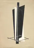 László Moholy-Nagy, Konstruktion VI, 1923, Lithograph in colours
