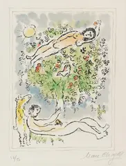 Blühender Baum II by Marc Chagall, 1977, Lithograph in colours, sold Dec 2009
