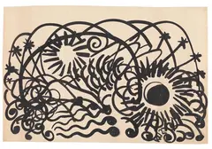 Abstraktion by Wilhelm Morgner, 1912, Brush and India ink drawing, sold Dec 2009
