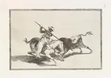 Francisco De Goya, El animoso moro Gazul es el primero que lancéo toros en regla - Der kühne Maure Gazul ist der erste, der die Stiere nach den Regeln bekämpfte
