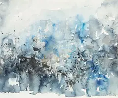 Zao Wou-ki, Ohne Titel, 1957, Watercolour