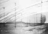 Michael Wesely, 19.2.2003 - 28.5.2005 Allianz Arena, 2003, Black and white photograph