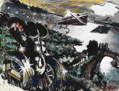 Drachenfels by Markus Lüpertz, 1974, Tempera, sold Oct 2009