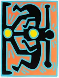 Keith Haring, Growing, 1988, Silkscreen in colours