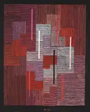 Adolf Fleischmann, Komposition in Rot, 1951, Gouache