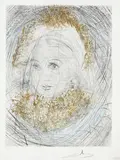 Portrait de Marguerite by Salvador Dalí, 1968, Drypoint, sold Oct 2009