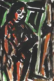 A. R. Penck, Stehende Frauenfigur, 1960, Gouache
