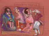 Alfred Hrdlicka, Die Musen des Alltags, 1983, Pastel