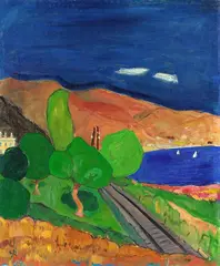 Herbert Gelhard, Landschaft, 1956, Oil on canvas