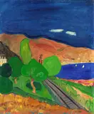 Herbert Gelhard, Landschaft, 1956, Oil on canvas