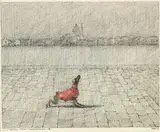 Paul Flora, La Giudecca und ein vornehmer Hund (II)