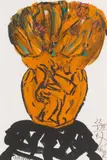 HAP Grieshaber, Griechischer Strauß, 1967, Gouache