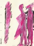 HAP Grieshaber, Figurenstudie, 1960, India Ink