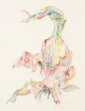 Bernard Schultze, Ohne Titel, 1969, Coloured crayon drawing