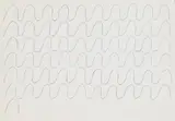 Hanne Darboven, Große Bogenformen, 1970, Pencil drawing
