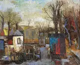 Guy Cambier, Zirkusmilieu, 1957, Oil on canvas