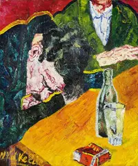 Manu van de Velde, Absinthtrinker, Oil on canvas