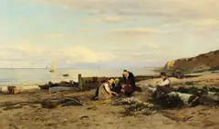 Eugen Dücker, Ostseestrand, Oil on canvas