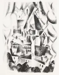 Robert Delaunay, La Fenêtre sur la Ville, 1925, Lithograph