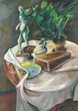 Heinrich Harry Deierling, Stillleben mit Figur, 1919, Oil on canvas