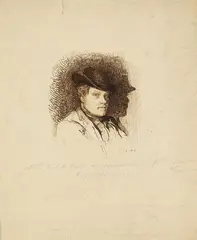 Jules Bastien-Lepage, Selbstporträt, 1870, Pen and ink drawing