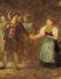 Franz Defregger, Abschied - Skizze