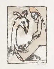 Eremit by Emil Nolde, 1926, Lithograph in colors, sold Oct 2009