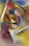 Curt Ehrhardt, Regen stürmt, 1921, Oil on cardboard