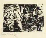 Lyonel Feininger, Old Shellbacks (Alte Seebären), 1919, Woodcut