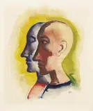 Karl Hofer, Zwei Köpfe im Profil
