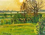 Max Clarenbach, Blick über die Rheinuferwiesen bei Wittlaer