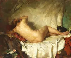 Erwachen by Karl Truppe, 1939, Oil, sold Oct 2009