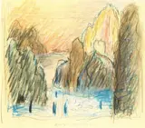 Marianne von Werefkin, Landschaft mit Ruine