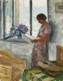 Samuel Mützner, Lesende Frau am Fenster