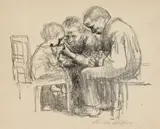 Besuch im Kinderkrankenhaus by Käthe Kollwitz, 1926, Chalk lithograph, sold Oct 2009