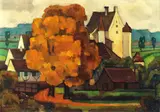 Heinrich Eberhard, Herbstlandschaft, 1920, Oil on canvas