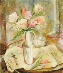 Willi Hofferbert, Blumen, 1932, Oil on canvas
