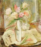 Willi Hofferbert, Blumen, 1932, Oil on canvas