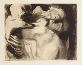 Tod und Frau um das Kind ringend by Käthe Kollwitz, 1911, Etching, sold Oct 2009