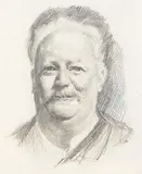 Karl Stauffer-Bern, Bildnis Konrad Ferdinand Meyer, 1880, Pencil drawing