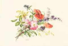 Gottfried Wilhelm Voelcker, Wildblumenbukett, 1800, Watercolour