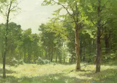Waldlichtung by Edward Harrison Compton, Oil on canvas, sold Oct 2009