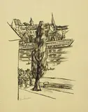 Max Beckmann, Flusslandschaft, 1923, Lithograph