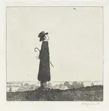 Heinrich Vogeler, Die Lerche (Selbstbildnis), 1899, Etching