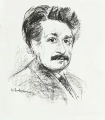 Portrait Albert Einstein by Max Liebermann, 1925, Lithograph, sold Oct 2009