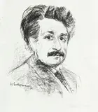 Max Liebermann, Portrait Albert Einstein, 1925, Lithograph