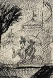 Alfred Kubin, Zwei Damen vor dem Zirkuszelt
