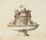 Filippo Juvarra, Zugeschrieben - Entwurf für einen Brunnen, 1710, Pen and India ink drawing