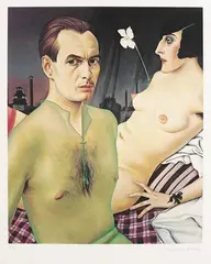 Christian Schad, Selbstbildnis, 1927, Silkscreen in colors